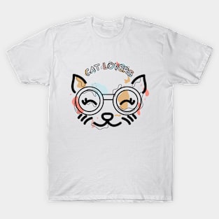 Cat aesthetic illustration design T-Shirt